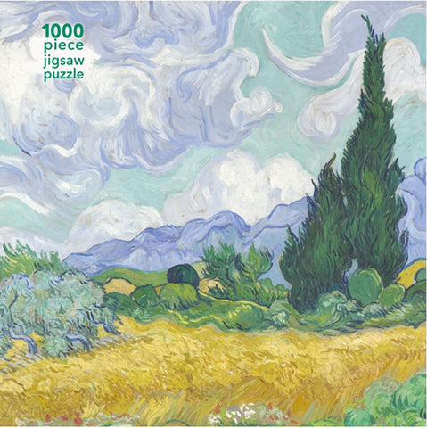Adult Jigsaw Puzzle: Vincent van Gogh Wheatfield with Cypress (1000 piece)